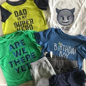 SOLD!! 4Boys Shirts 👕& 3 Pants 👖 Lot- 7 Piece